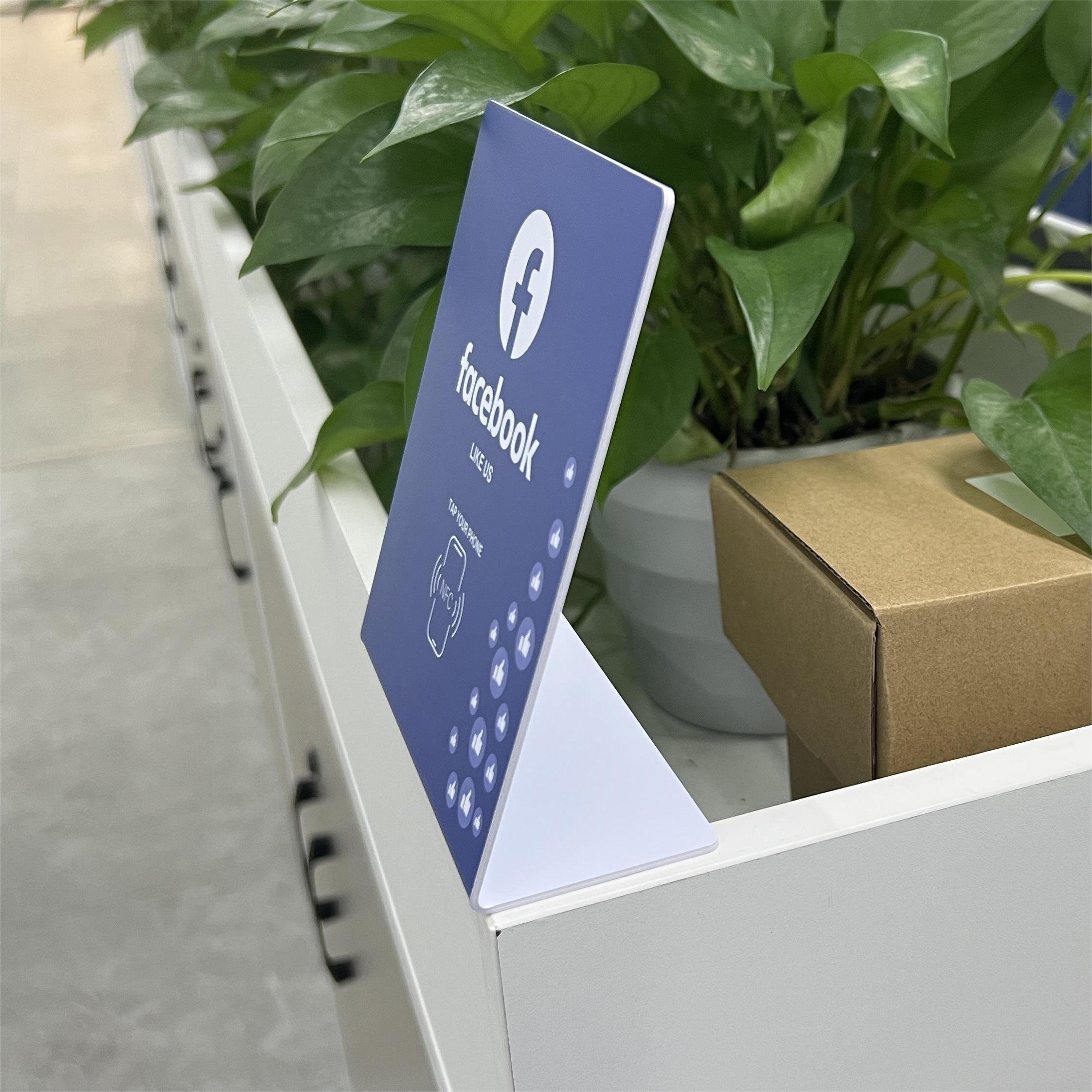 NFC Tabletop Sign/ NFC Display Stand - Seamless Customer Interaction and Information Sharing Solution