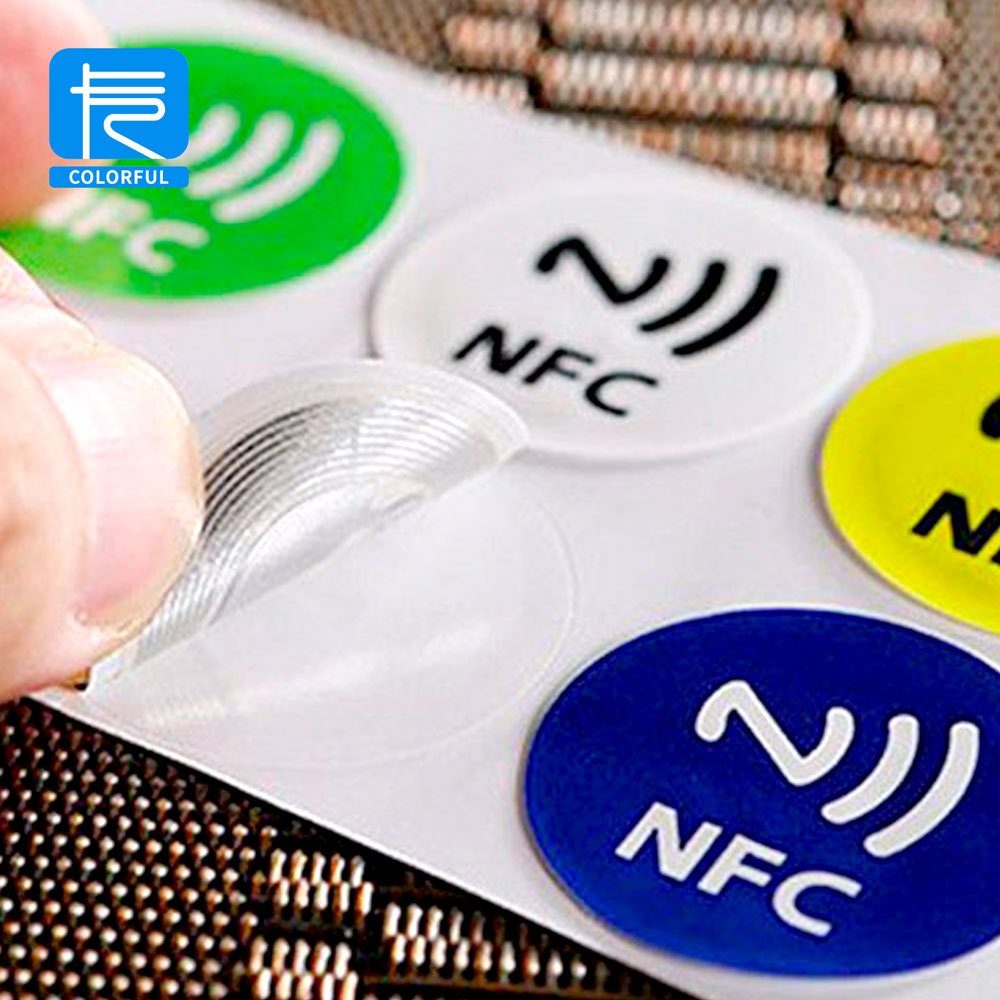 Custom Digital Business Card Smart Phone RFID Tag 3 Cm Epoxy NFC RFID Logo Tag Label NFC Sticker