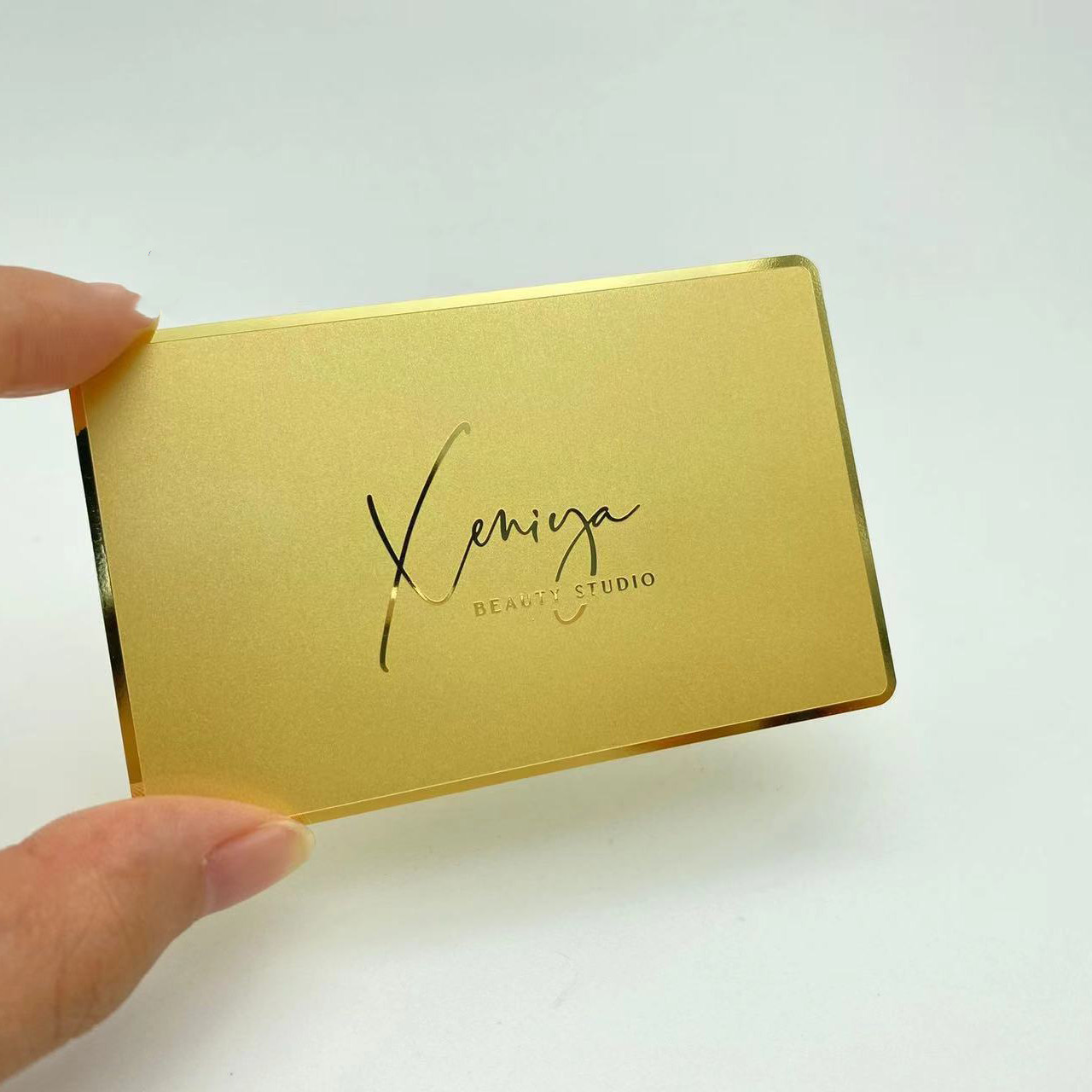 Premium NFC Business Cards Luxury Brushed Metal NFC Business Card 24K Gold Printable NFC Business Card