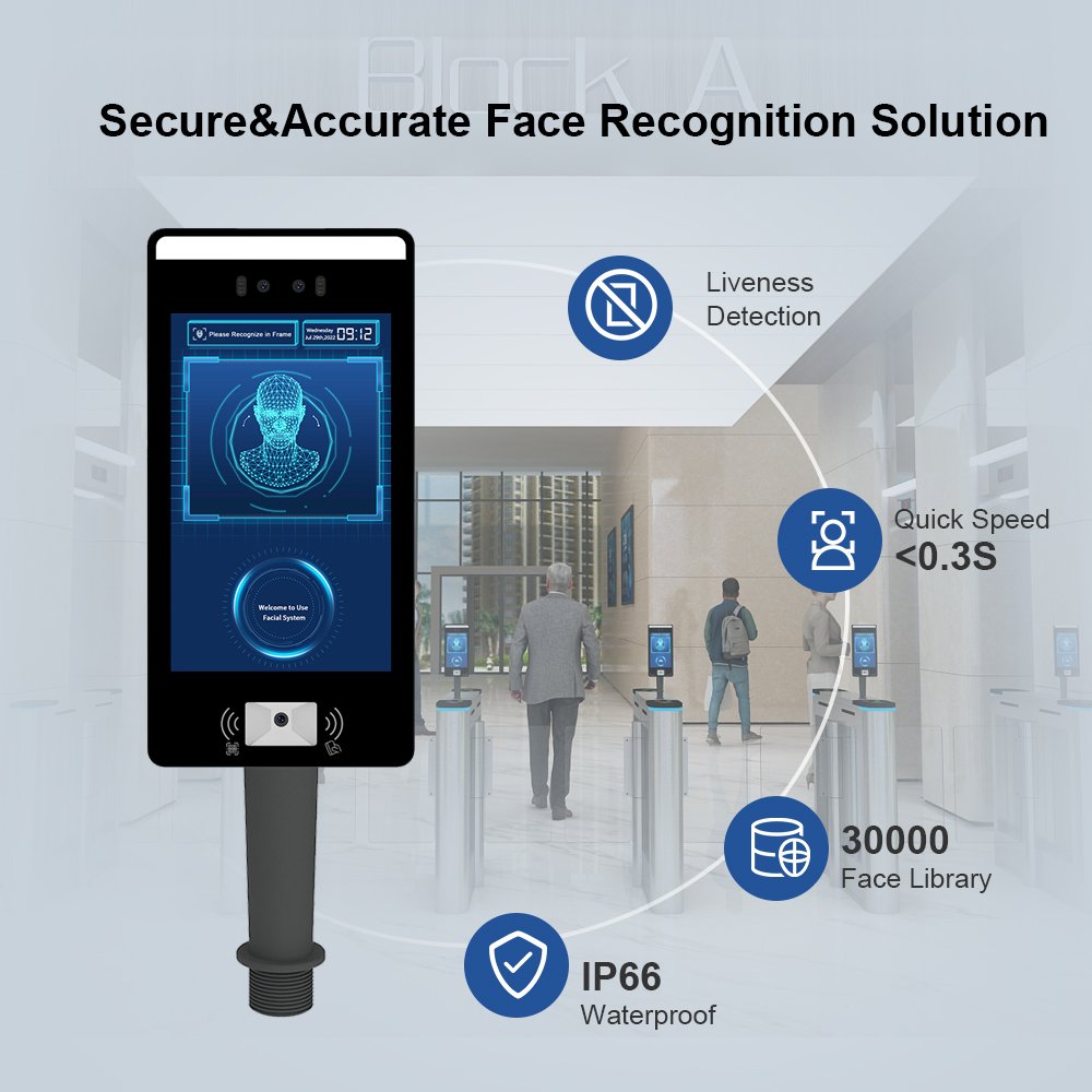 Scanmax Binocular Camera Android11 Rfid Card Face Recognition Device Qr Code Access Control