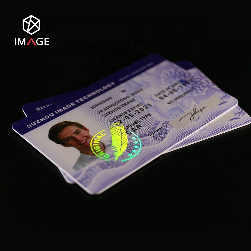 Custom Printed PVC/Polycarbonate Hologram Id Card, Hologram Security Id Card for Identity Protection
