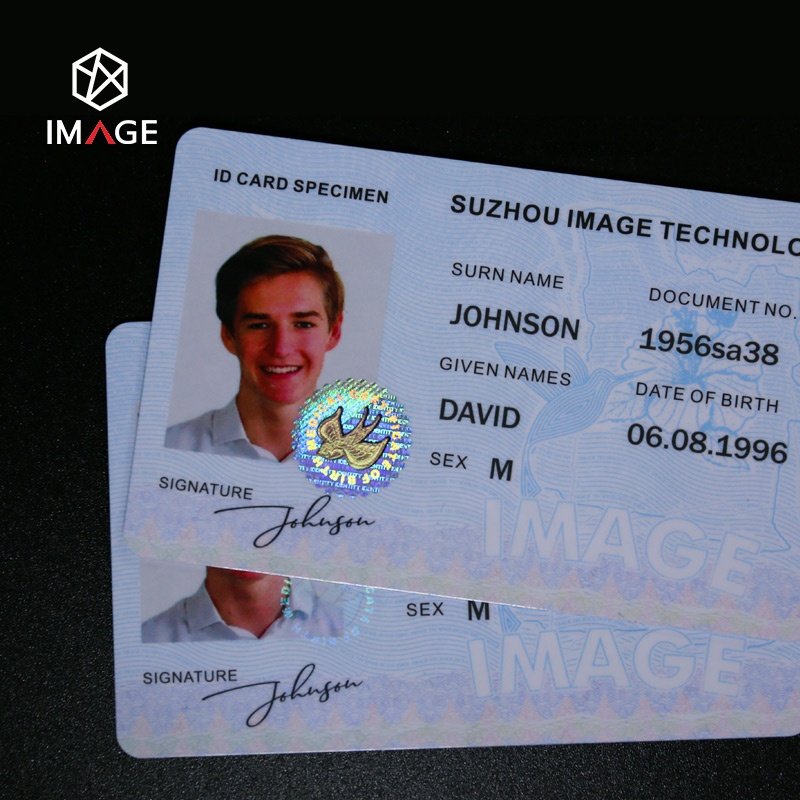 Custom Printed PVC/Polycarbonate Hologram Id Card, Hologram Security Id Card for Identity Protection