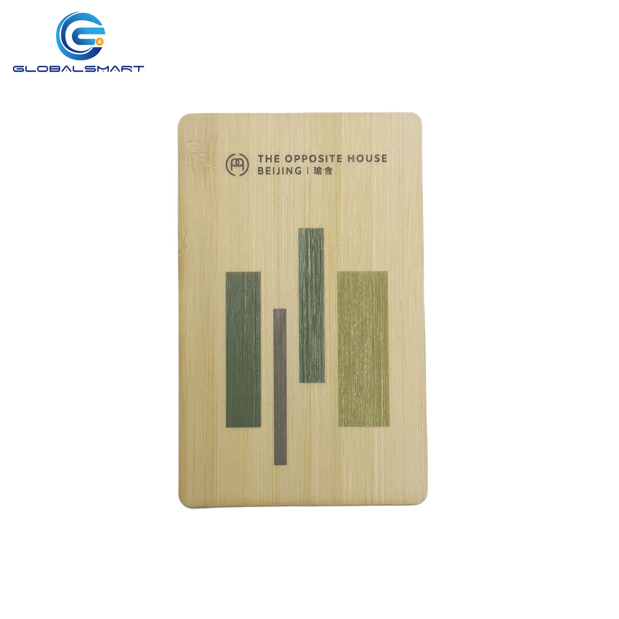 13.56Mhz Eco friendly Bamboo Wooden RFID Access Control Hotel Key Card Wood NFC Card for Hotels