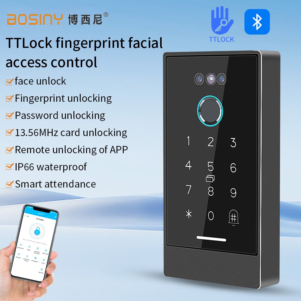 Access Control System TTLock Remote control Biometric 125KHz RFID Facial Recognition Fingerprint password Keypad Card Readers