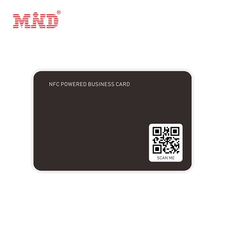 Customized 13.56Mhz Black Matte NFC Card MIFARE Classic 1k RFID Blank PVC MIFARE Ultralight EV1 Tap Digital Business Cards