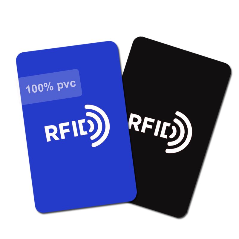 Waterproof black Plastic PVC printer 125 khz 13.56MHz contactless Student ID Hotel key cards Access control NFC RFID PVC card