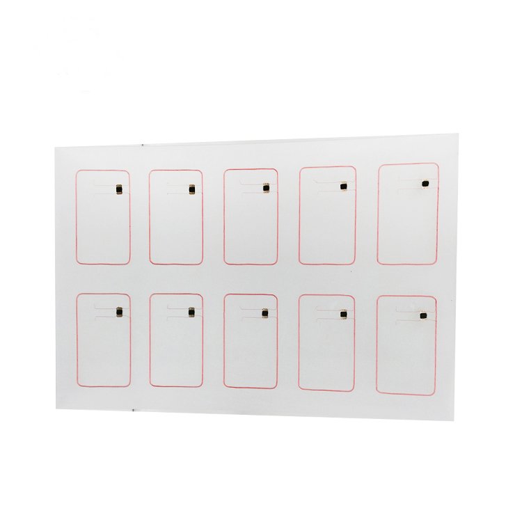 A4 Sheets Layout 3*5/4*5 Prelam PVC Sheet 125khz RFID TK4100 Prox Card Inlay