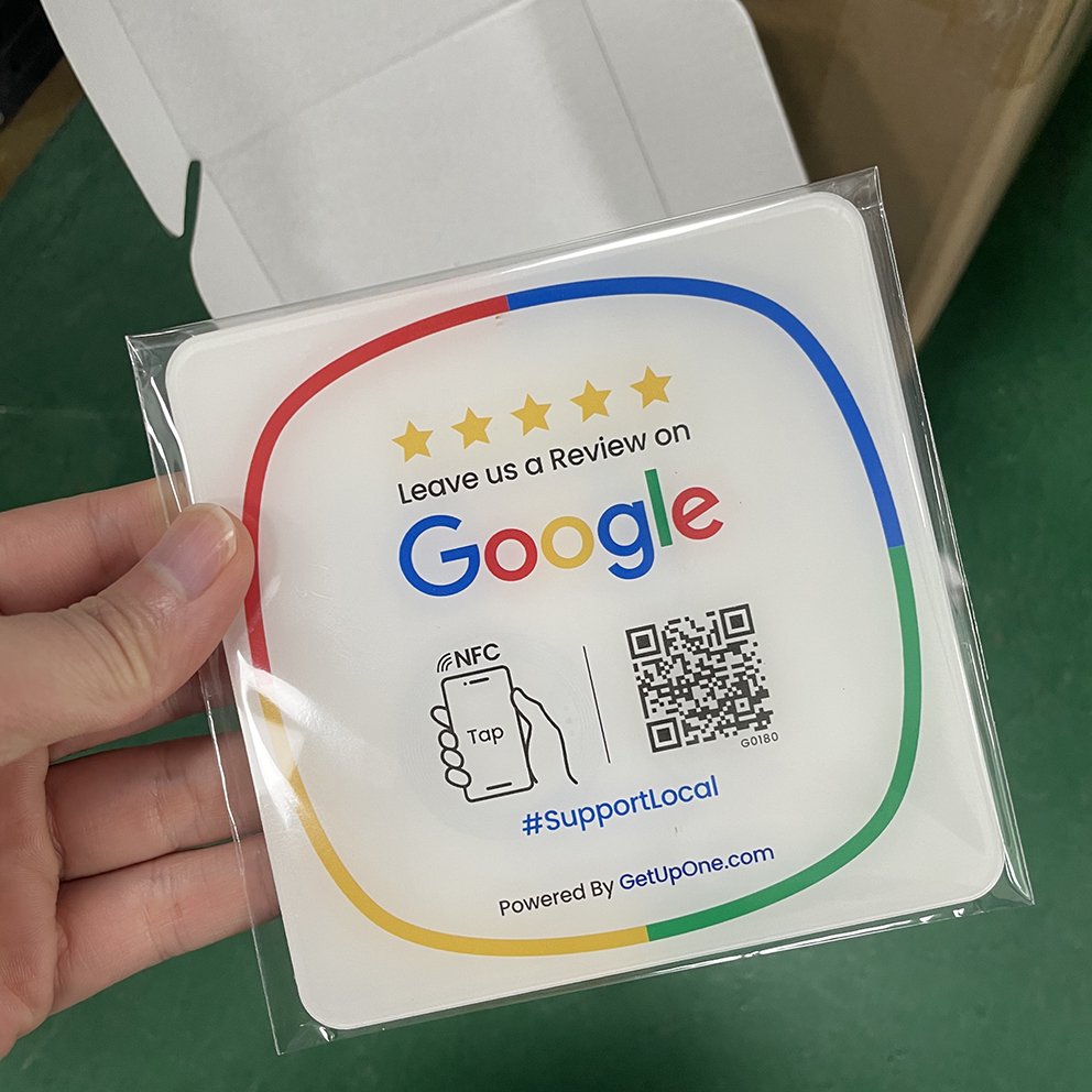 Access Control Nfc Tag Acrylic Google Review Nfc Card Sticker