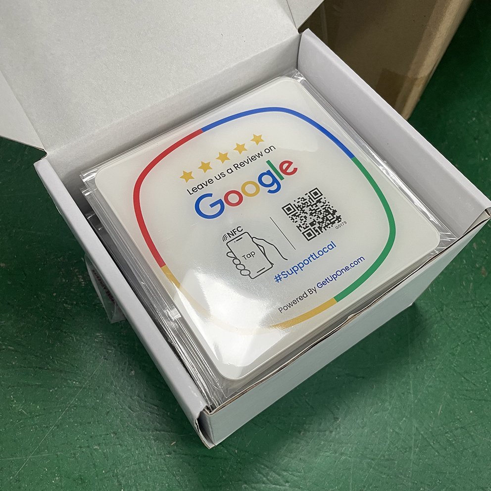 Access Control Nfc Tag Acrylic Google Review Nfc Card Sticker
