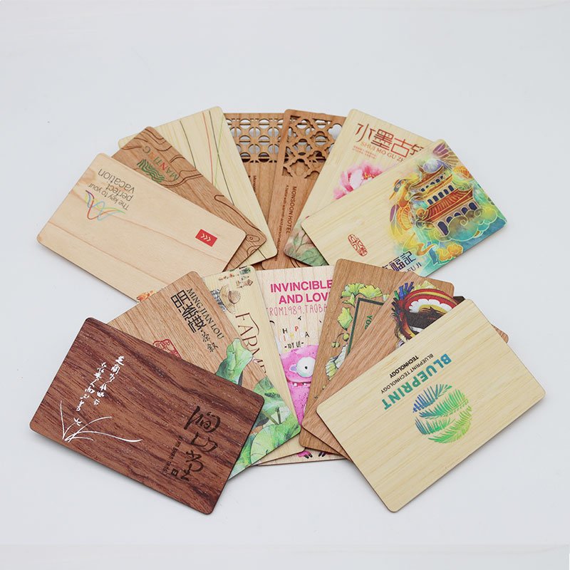 High Quality Customized Printing Hotel Key Card For RFID Wood Business Cards