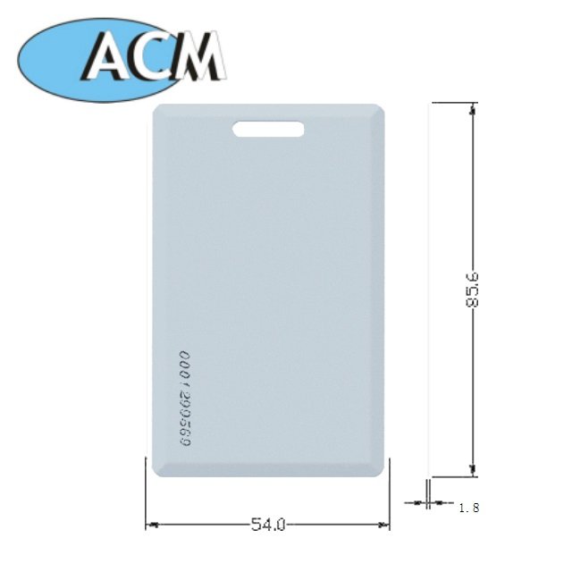 125Khz ID Identification Plastic blank Contactless clamshell access control thick proximity RFID card