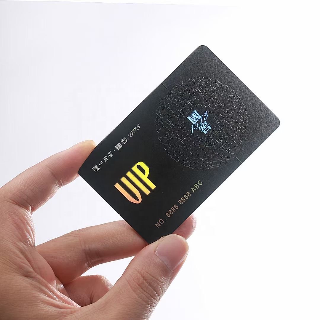 Customized Plain blank matte black NTAG216 NFC smart Card Black PVC NFC/RFID Digital Business Card