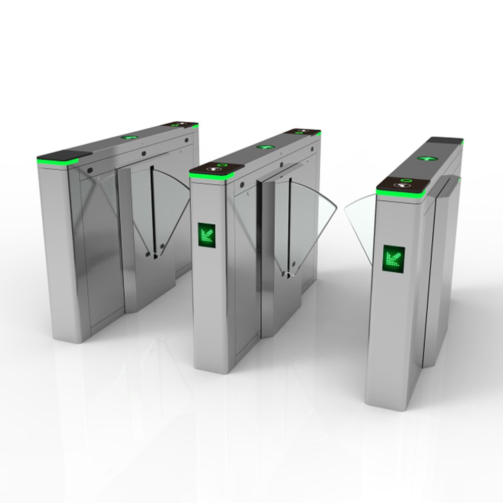 Bosiny New Product Stainless Steel Access Control with RFID Card Reader Turnstile Flap Gate Barrier DC Brush Motor for school