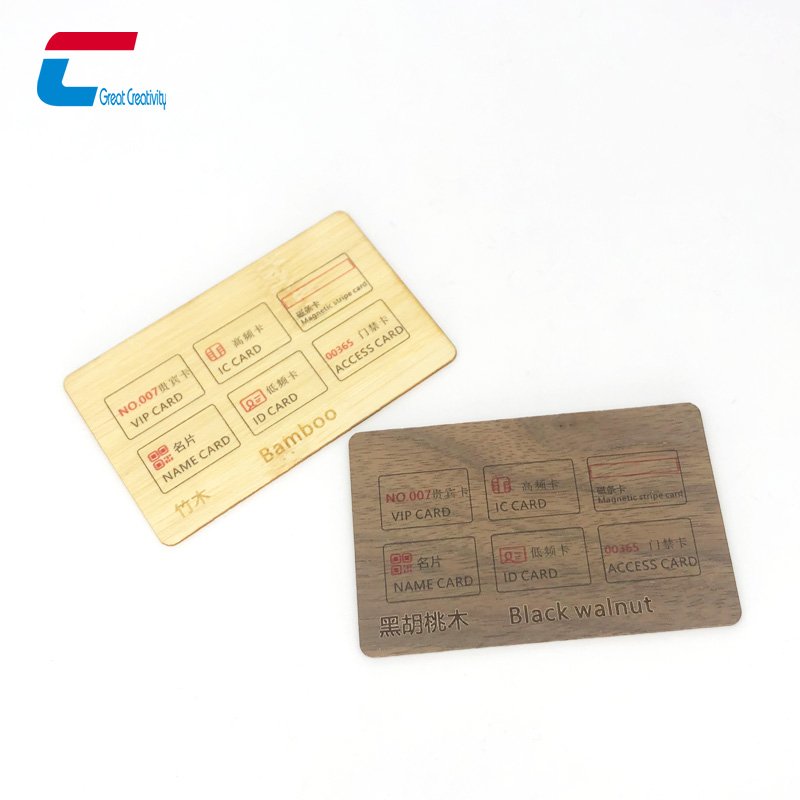 Eco Friendly Wood Card Custom Laser Cut Wooden Material Rfid Nfc Wood Business Card
