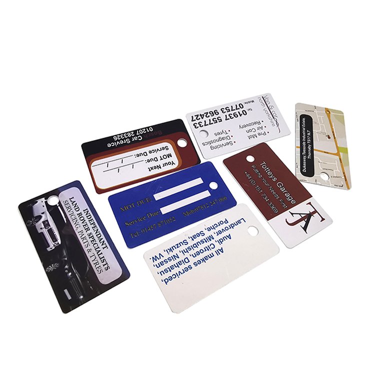 Standard Size Plastic 3-Up Key Tag Both Sides Printing 3-in-1 or 2-in-1 Access Control Combo Card with Barcode Key Tags
