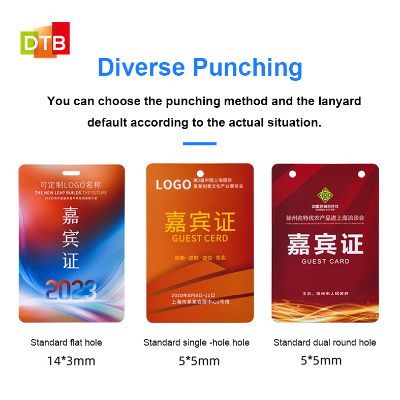 Customize RFID/NFC Plastic Card Smart Employee ID Badge Card Conference Event Pvc Photo Badge Card
