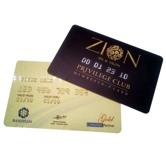 Gold Embossing PVC Card for Membership Card Application