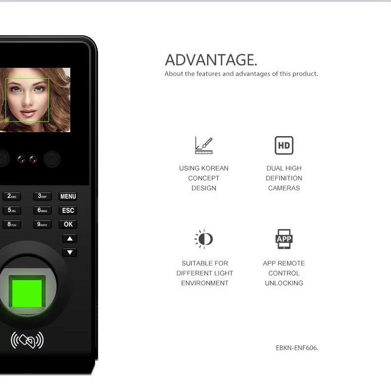 Face Attendance Machine RS485 WIFI WEB Biometric Attendance Machine Access Control