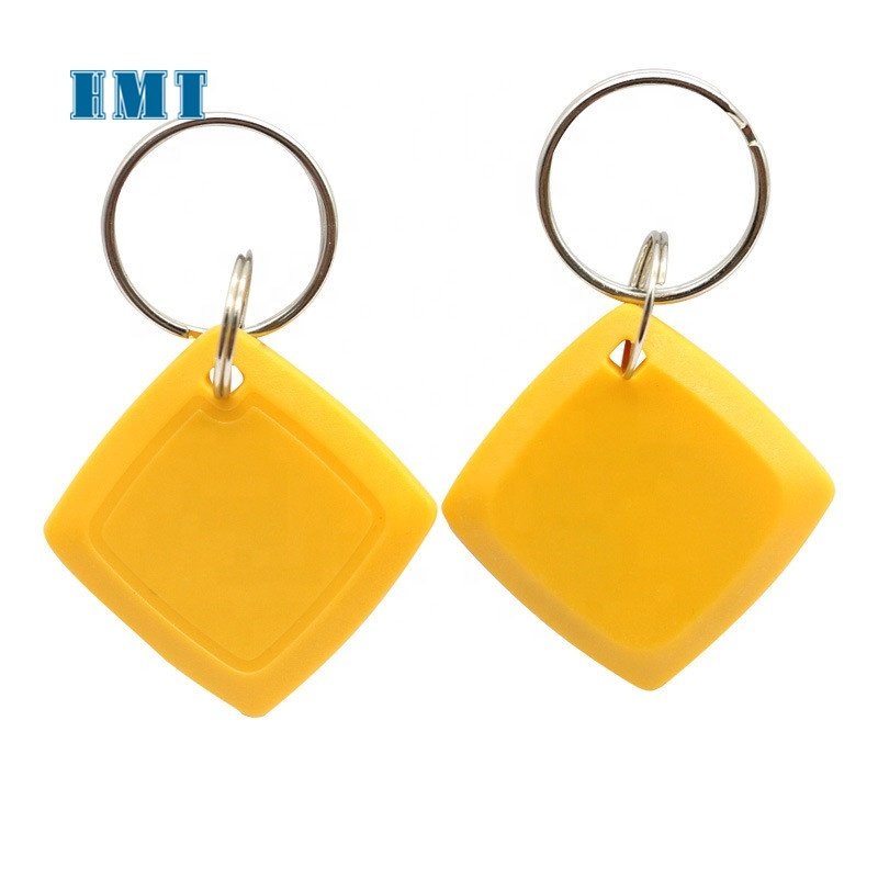 125khz 13.56MHz LF HF waterproof rfid abs keyfob access control IC Fudan F08 rfid keychain