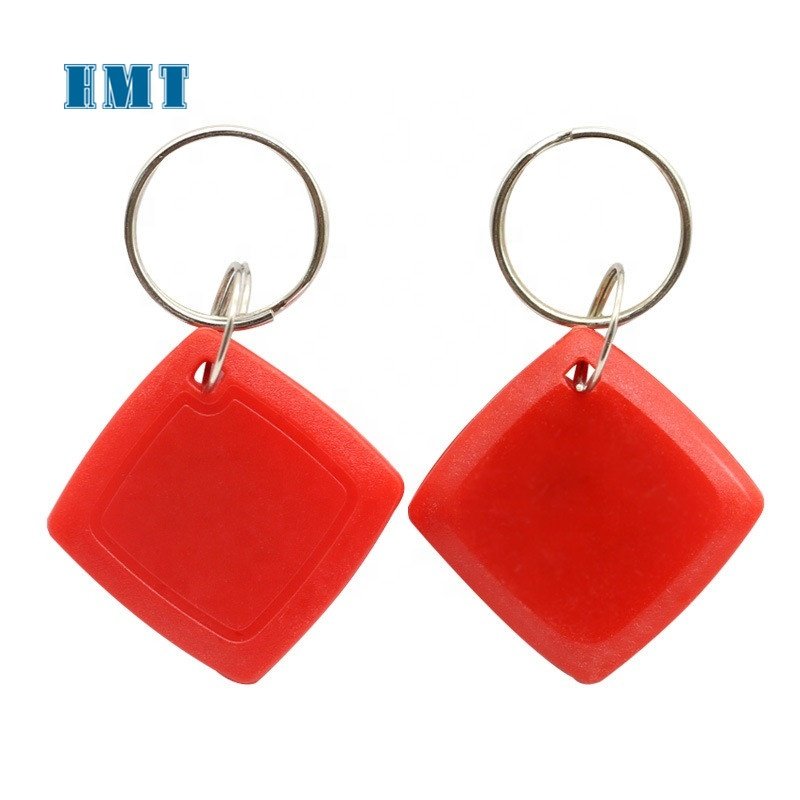 125khz 13.56MHz LF HF waterproof rfid abs keyfob access control IC Fudan F08 rfid keychain