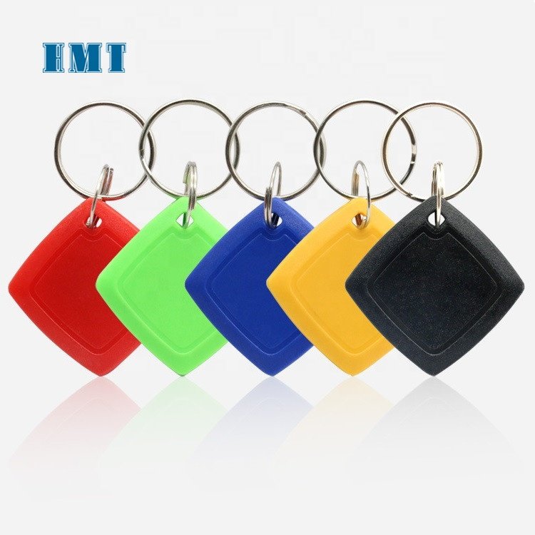 125khz 13.56MHz LF HF waterproof rfid abs keyfob access control IC Fudan F08 rfid keychain