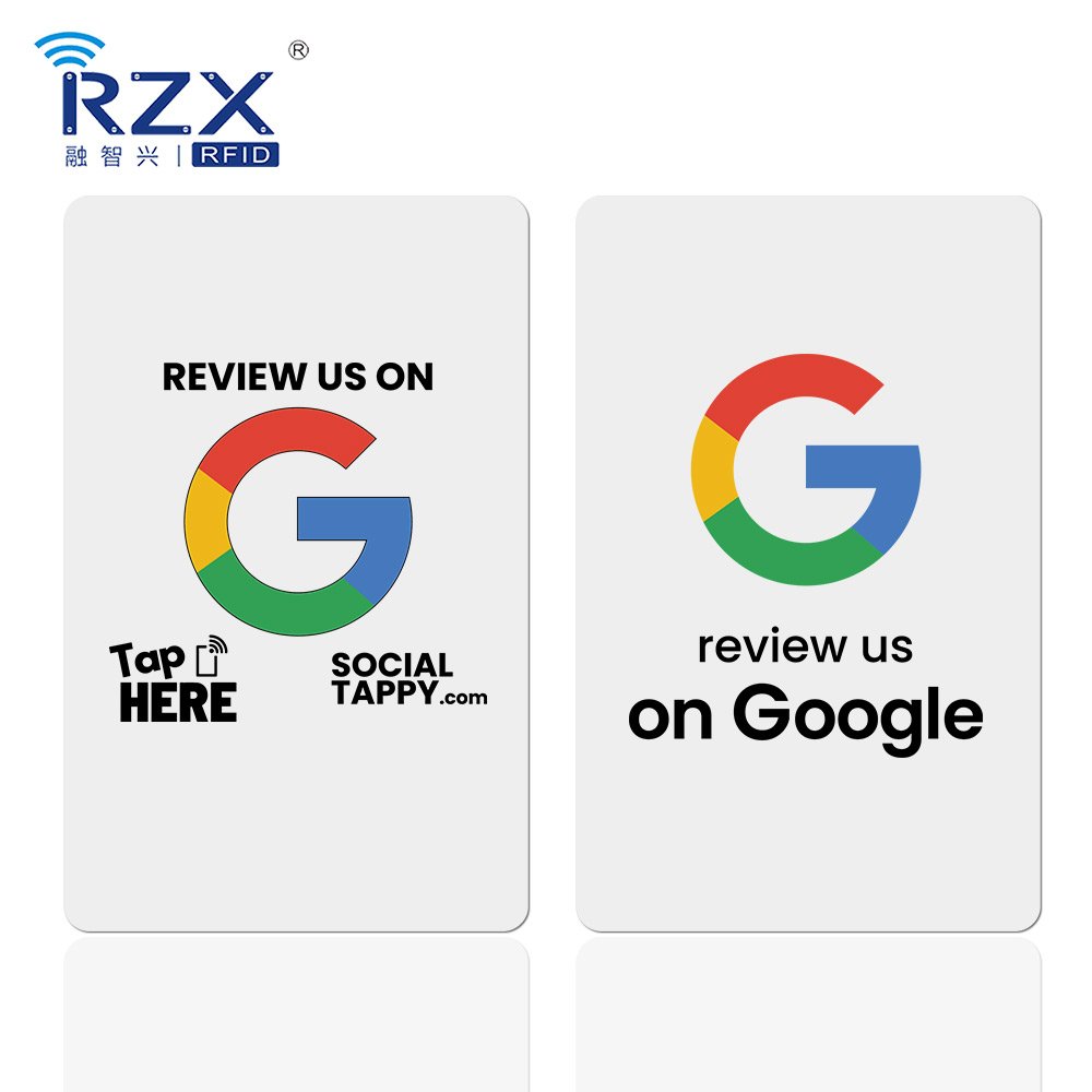 NFC NTAG 213/215/216 Pre Encoding URL Printing QR Code Google Review NFC RFID Card Digital Business Card