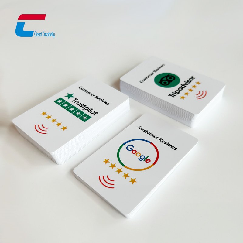 13.56Mhz NFC Chip Google Review RFID Card Custom NFC Social Media Card Review On Google
