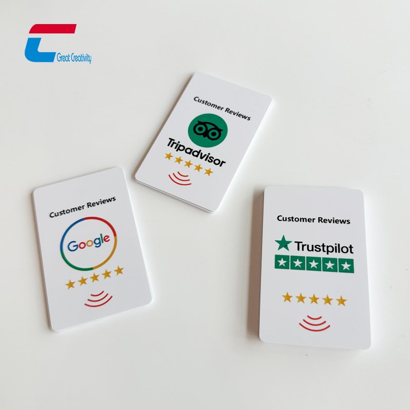 13.56Mhz NFC Chip Google Review RFID Card Custom NFC Social Media Card Review On Google