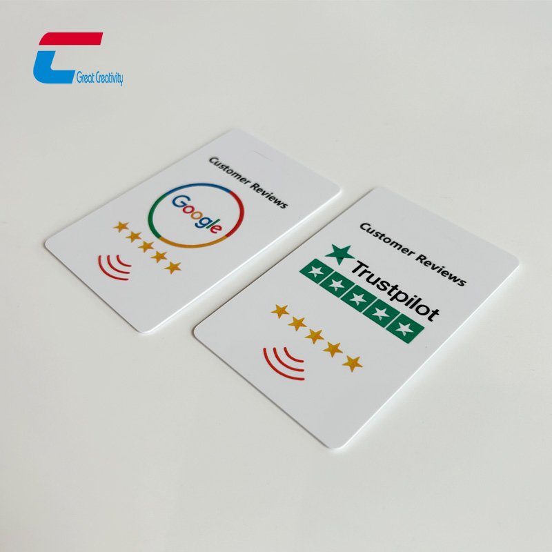 13.56Mhz NFC Chip Google Review RFID Card Custom NFC Social Media Card Review On Google