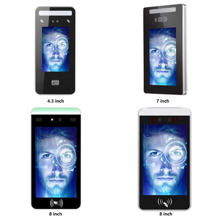 4.3 inch Screen with fingerprint face recognition door lock access control card reader with biometric and face