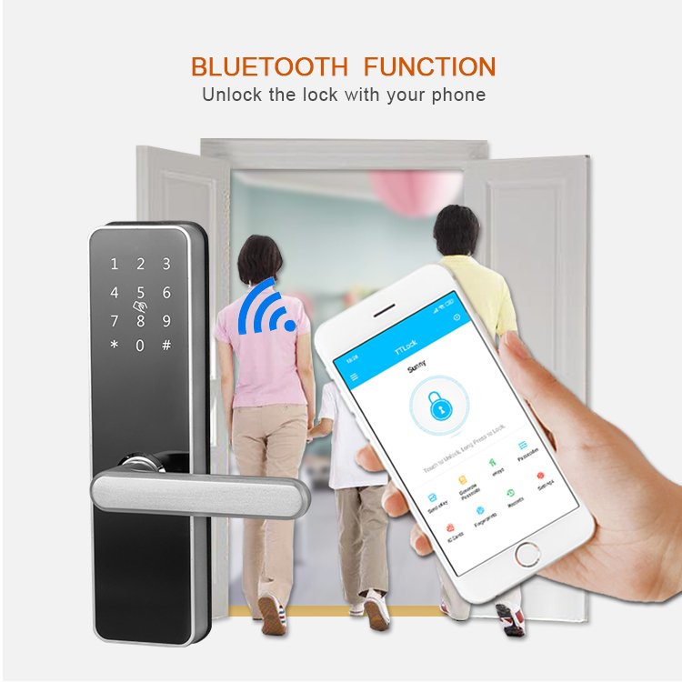 Factory Price LORA Network Hotel Door Lock With Pin Code For Remote Control Access