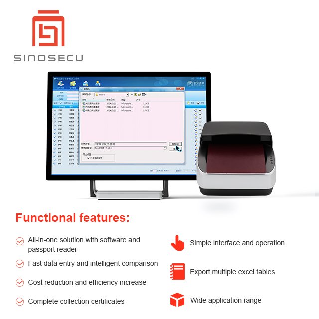 Sinosecu Travel ID Card Data Entry Software, Supports Capturing Information From ID Documents, Identifying And Exporting Excel