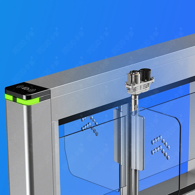 Optical Swing Turnstile By Swiping Card RFID intelligent collector full height swing gate for gate entry pass system