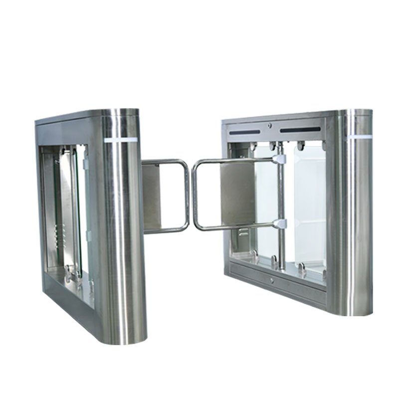 Optical Swing Turnstile By Swiping Card RFID intelligent collector full height swing gate for gate entry pass system