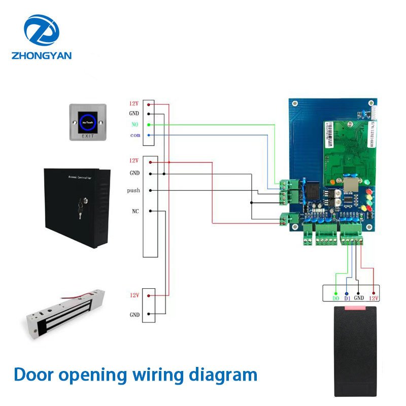 Contactless Smart Card Reader IP68 Waterproof Wiegand 26 34 Interface 125KHz EM4100 ID RFID Access Control Door Lock Card Reader