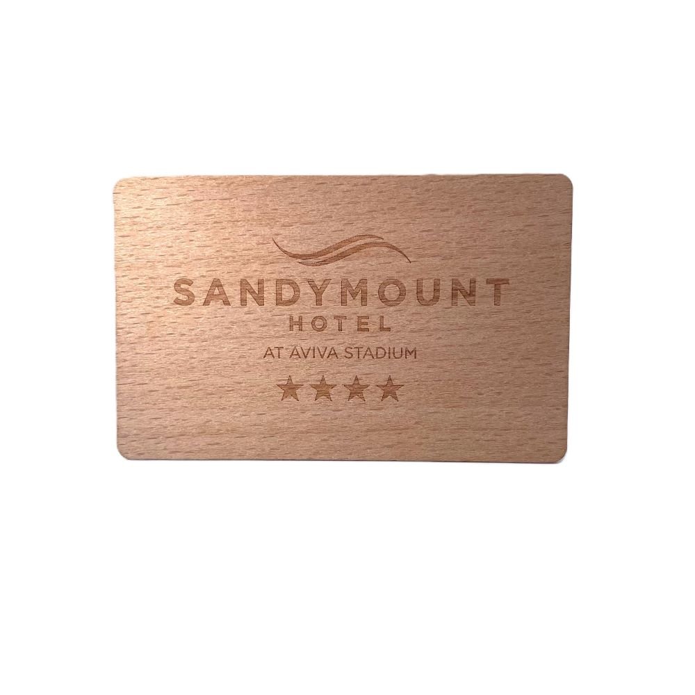 Customized Printed Standard size RFID NFC Wooden Bamboo Access Control Hotel Key Card