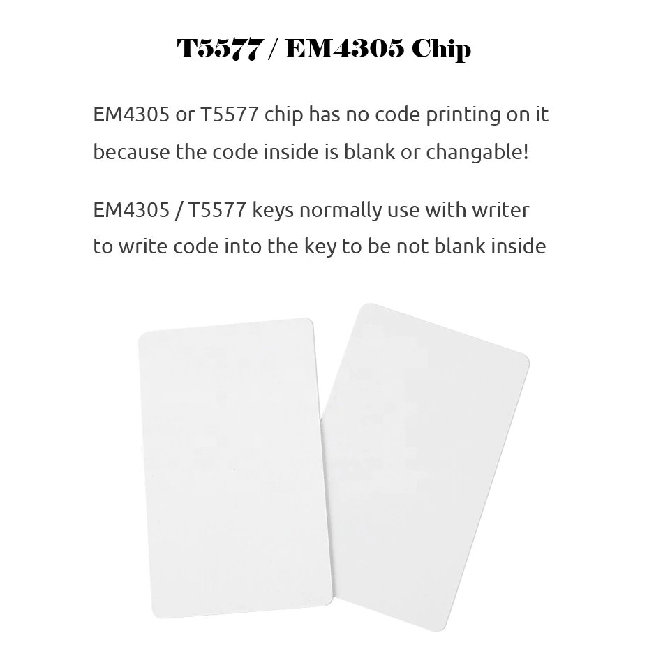 EM4305 T5577 Blank Card RFID Chip Cards 125 khz Rewritable Writable Rewrite Duplicate 125khz RFID Card