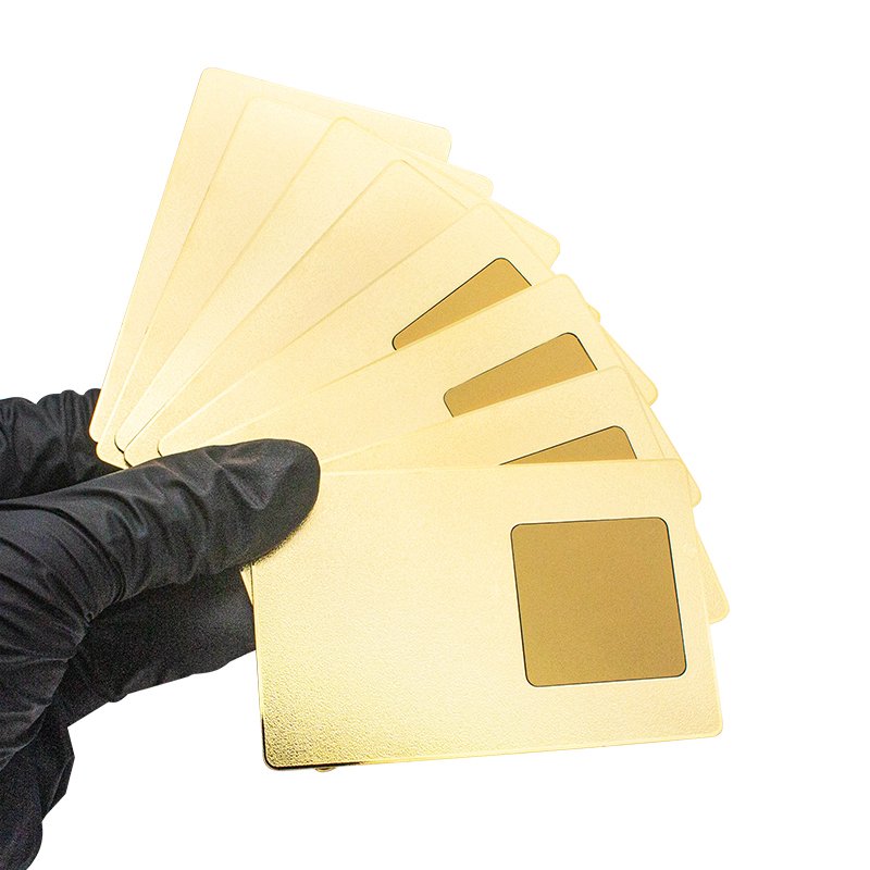 Custom Metal Bank Cards Chip Laser Engraving Blank 24k Gold Mirror Steel NFC Metal Card Credit for Business Gift