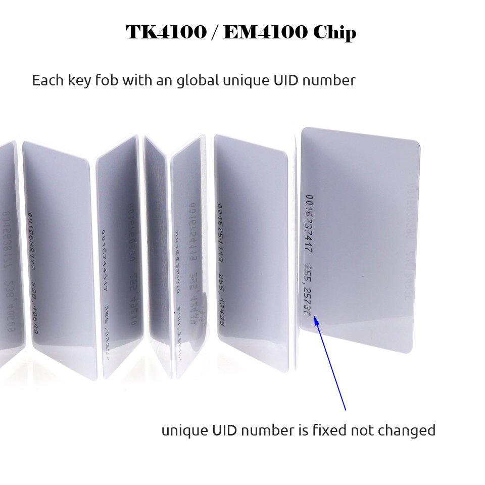 RFID Card EM4100 TK4100 Access Control Card Keyfob RFID Tag Tags Sticker Key Fob Token Ring Proximity Chip 125Khz