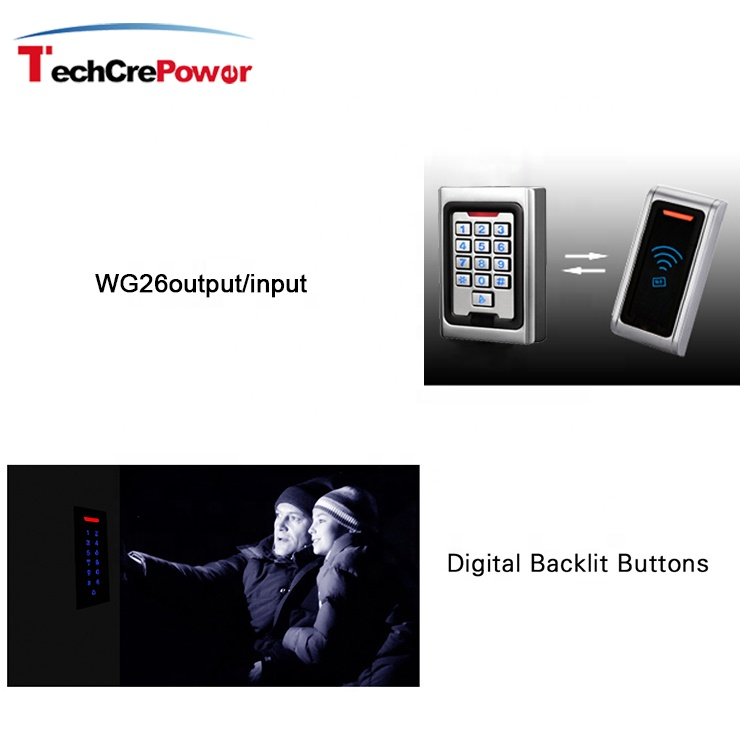 Shenzhen Security Metal Wiegand Standalone Keypad Entry Access Control RFID Card Reader Commercial Access Control Systems
