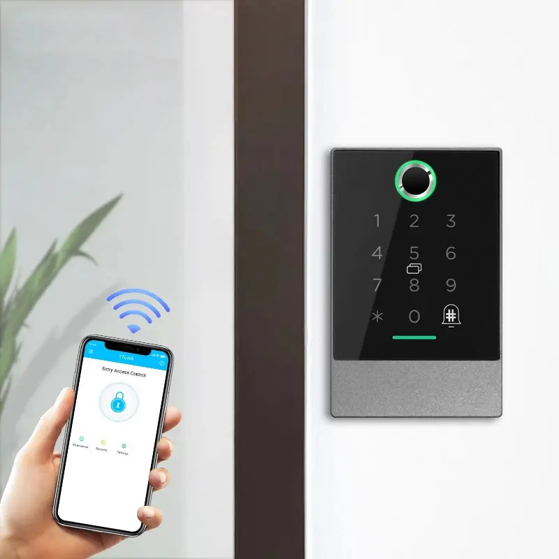 BLE Wireless RFID Card Reader Fingerprint TTLock Smart door lock biometric Access Control