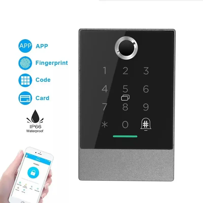 BLE Wireless RFID Card Reader Fingerprint TTLock Smart door lock biometric Access Control