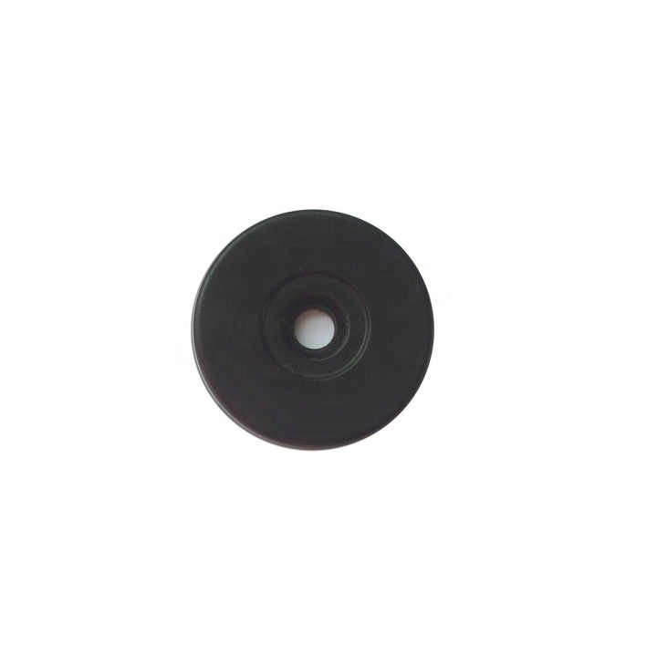Top sale Anti-metal material RFID round tag M1 chip ISO 14443A white/black color NFC coin tags with adhesive on back button tag
