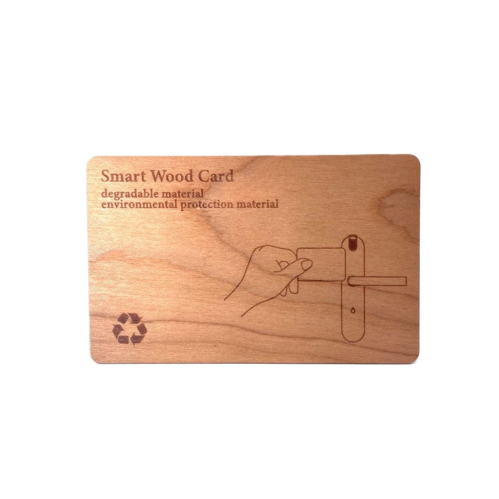 13.56MHz Printing NFC Wooden Card Cherry Wood Bamboo Access Control Card Smart Wood Card