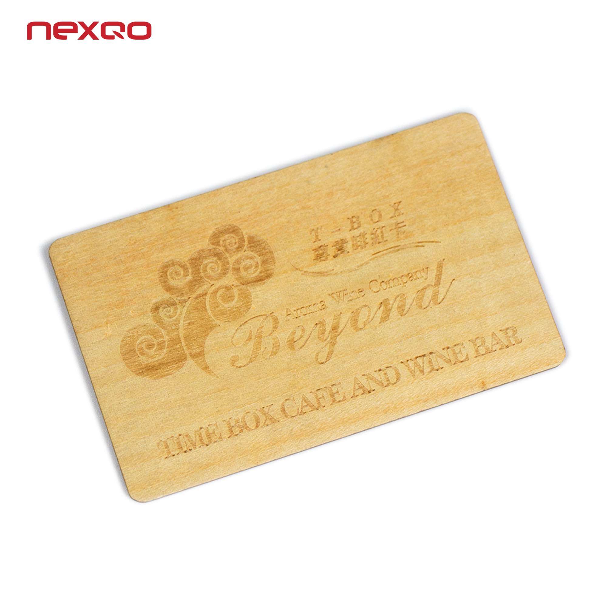 Contactless Smart 13.56MHz Chip Wooden RFID Bamboo Key Card for Hotel