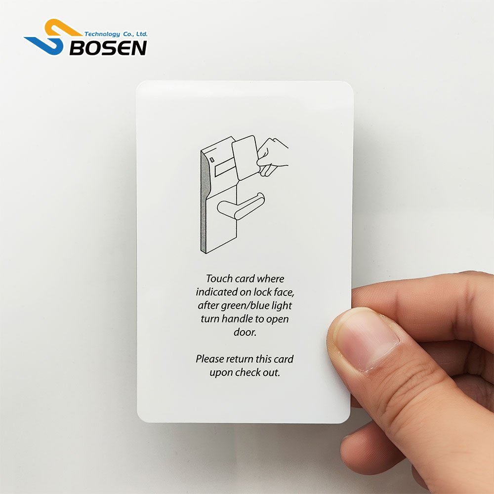 Customized Encrypted Smart Hotel Key Card 1K 13.56Mhz Access Control PVC RFID Hotel Key Card