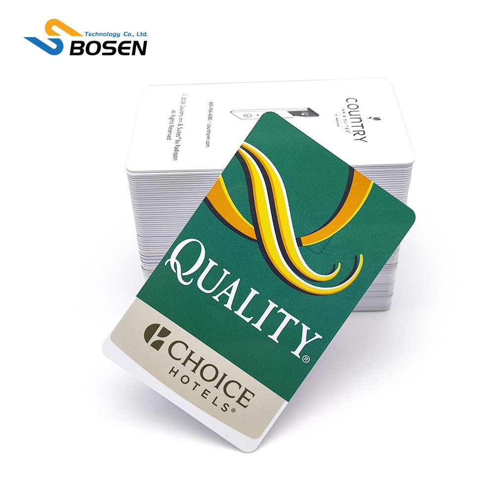 Customized Encrypted Smart Hotel Key Card 1K 13.56Mhz Access Control PVC RFID Hotel Key Card