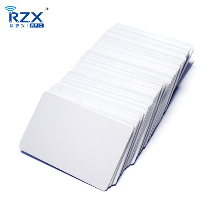4K byte Memory CR80 size RFID 13.56MHZ MIFARE Classic 4K PVC Blank White Card for Door Access Control