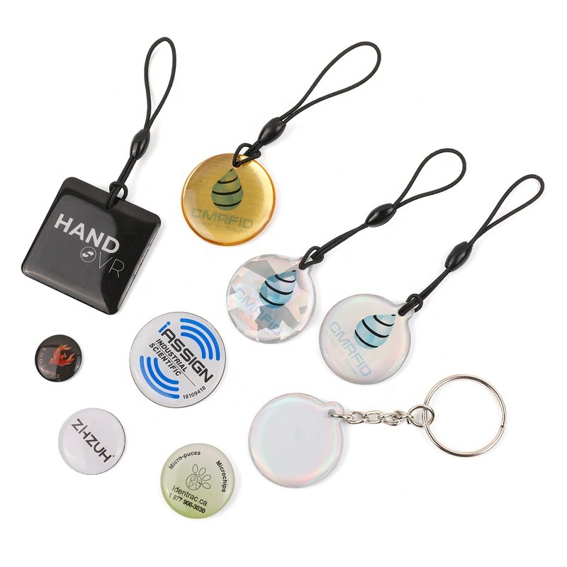factory price customize epoxy keychain tag pvc plastic smart rfid nfc access control cards supplier