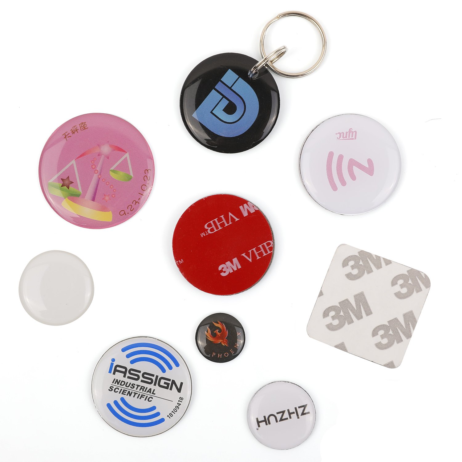 factory price customize epoxy keychain tag pvc plastic smart rfid nfc access control cards supplier